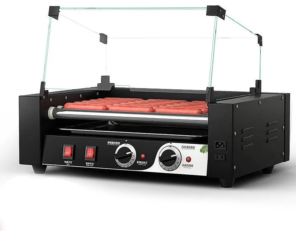 Aparat de prajit-incalzit crenvursti cu role pentru preparare HOT DOG