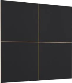 Panou lemn masiv decorativ TV Livento, 146 × 146 × 2 cm