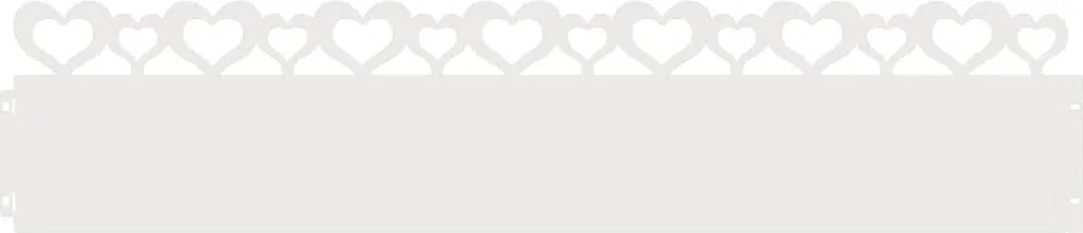 vidaXL Borduri pentru gazon 10 pcs Alb 103 x 0,05 x 22 cm Oțel