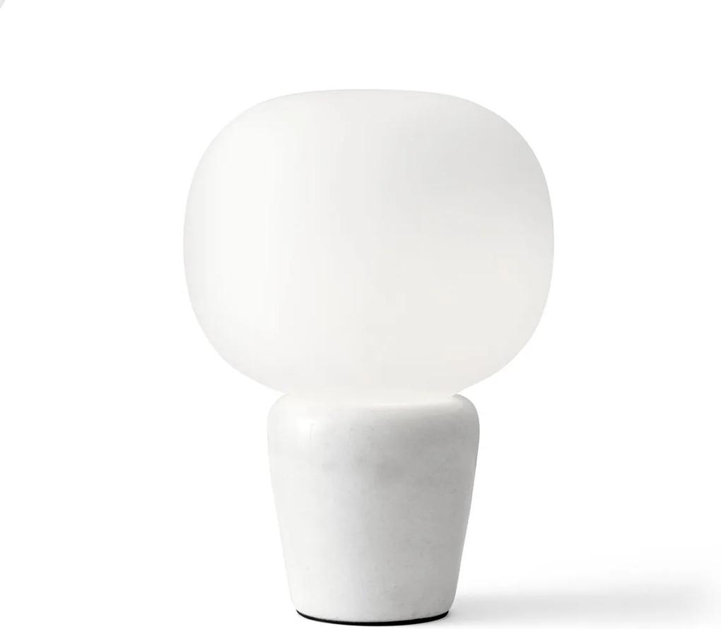 Bambo III  - Lampă de masă albă din sticlă