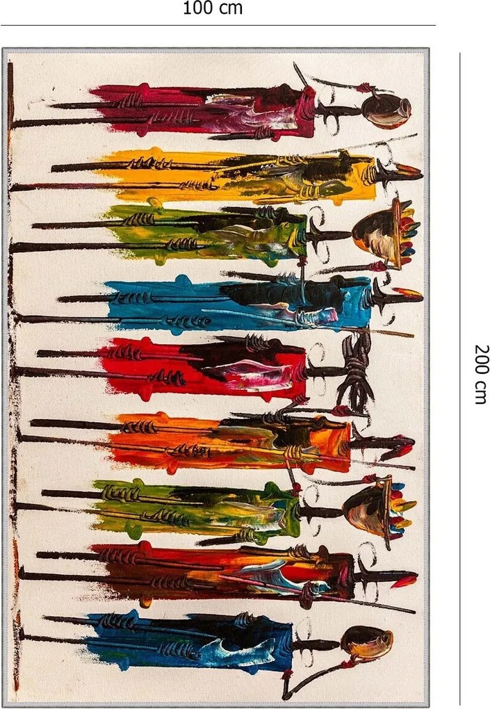 Covor, Hmnt47, 100x200 cm, Multicolor