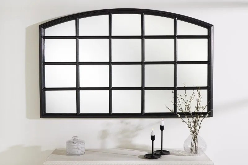 Oglinda decorativa design fereastra Paris 120cm negru