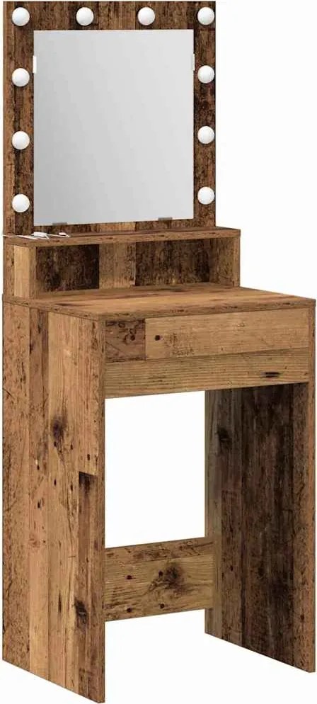 vidaXL Masă de Machiaj Lemn vechi 50 x 41 x 135 cm Lemn compozit