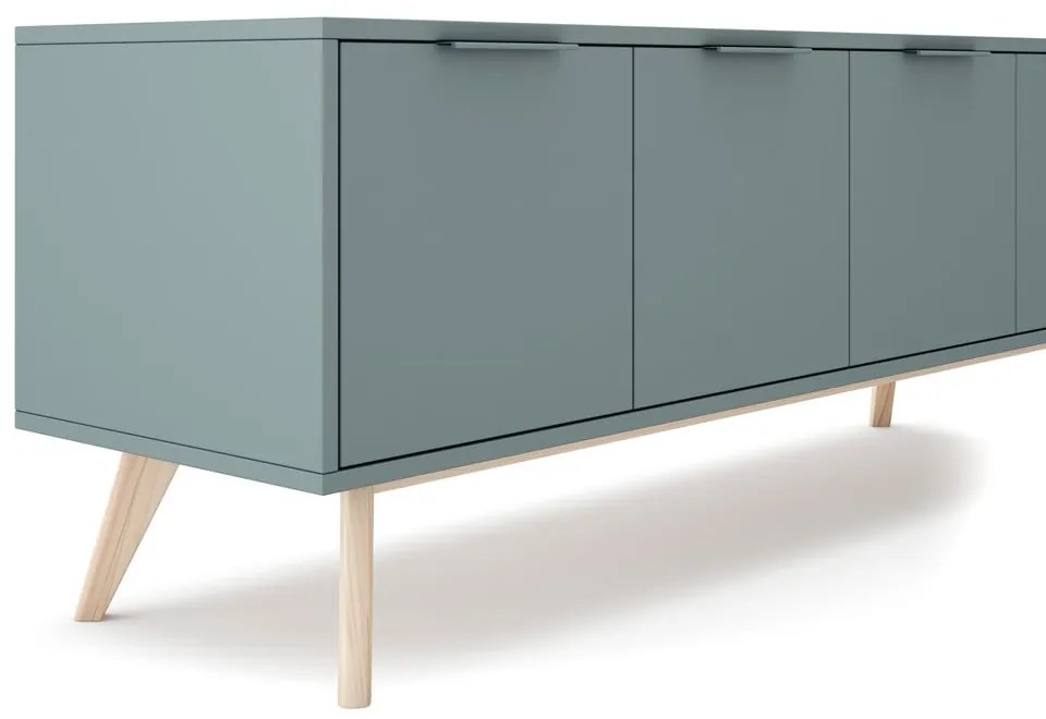 Comodă TV verde prăfuit 140x53x40 cm Pisco – Marckeric