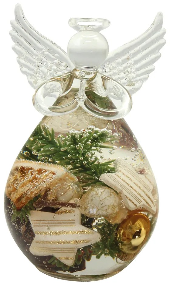 Decoratiune DREAM-angel, sticla, 7x7x10 cm