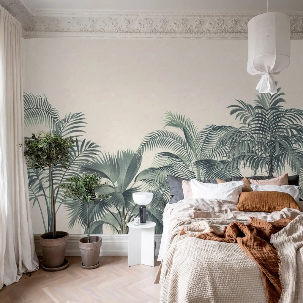 Fototapet, Retro Jungle, Turquoise, Rebel Walls
