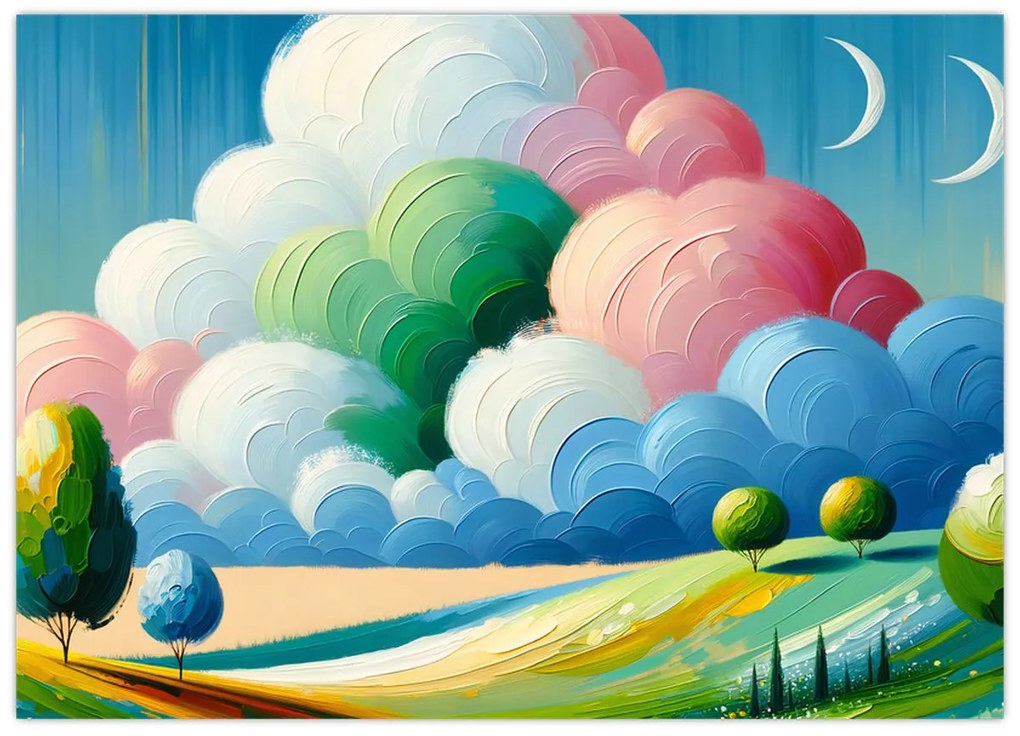 Tablou - Peisaj cu nor (70x50 cm)