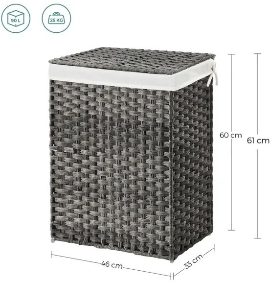 Coș pentru rufe BLAINE gri