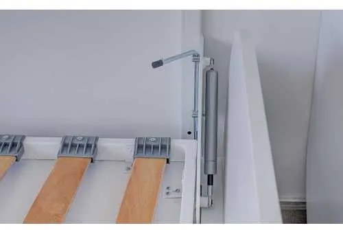 Pat rabatabil orizontal single - SIMPLE 90 (90X200) - Alb Mat