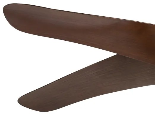 ZEVENTI - Ventilator LED de tavan LUCCA, 18W, 230V, Wi‑Fi Tuya, maro + telecomandă