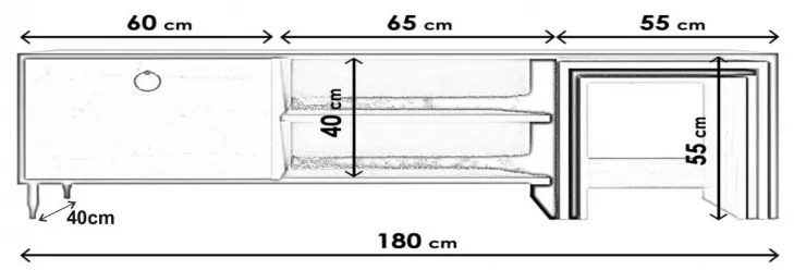 Comoda TV Zigon Sehpalı Tv Ünitesi L502