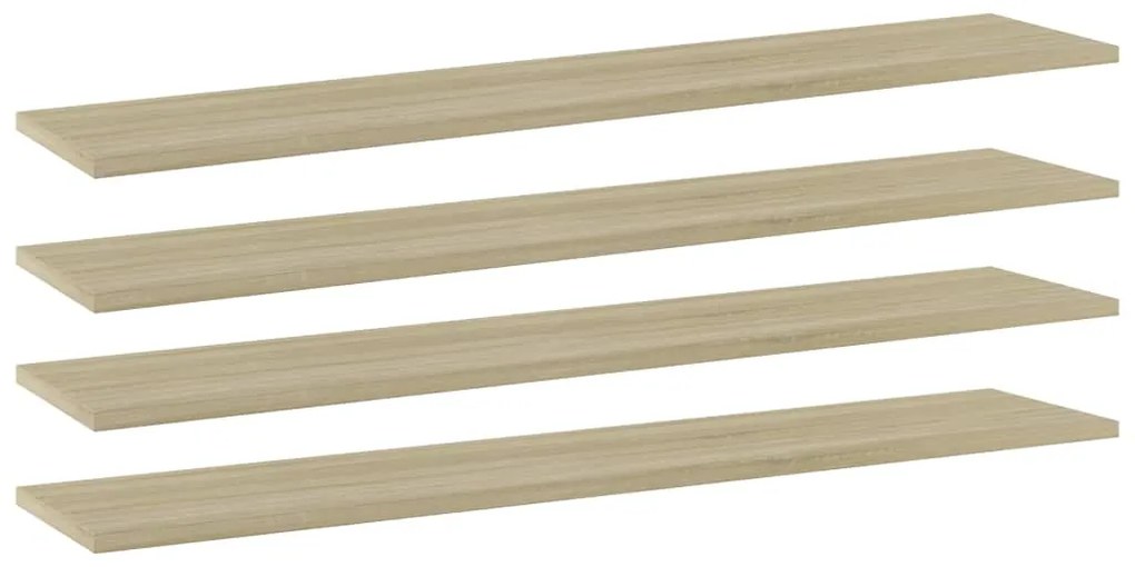 vidaXL Plăci bibliotecă, 4 buc, stejar sonoma,100 x 20 x 1,5 cm, PAL