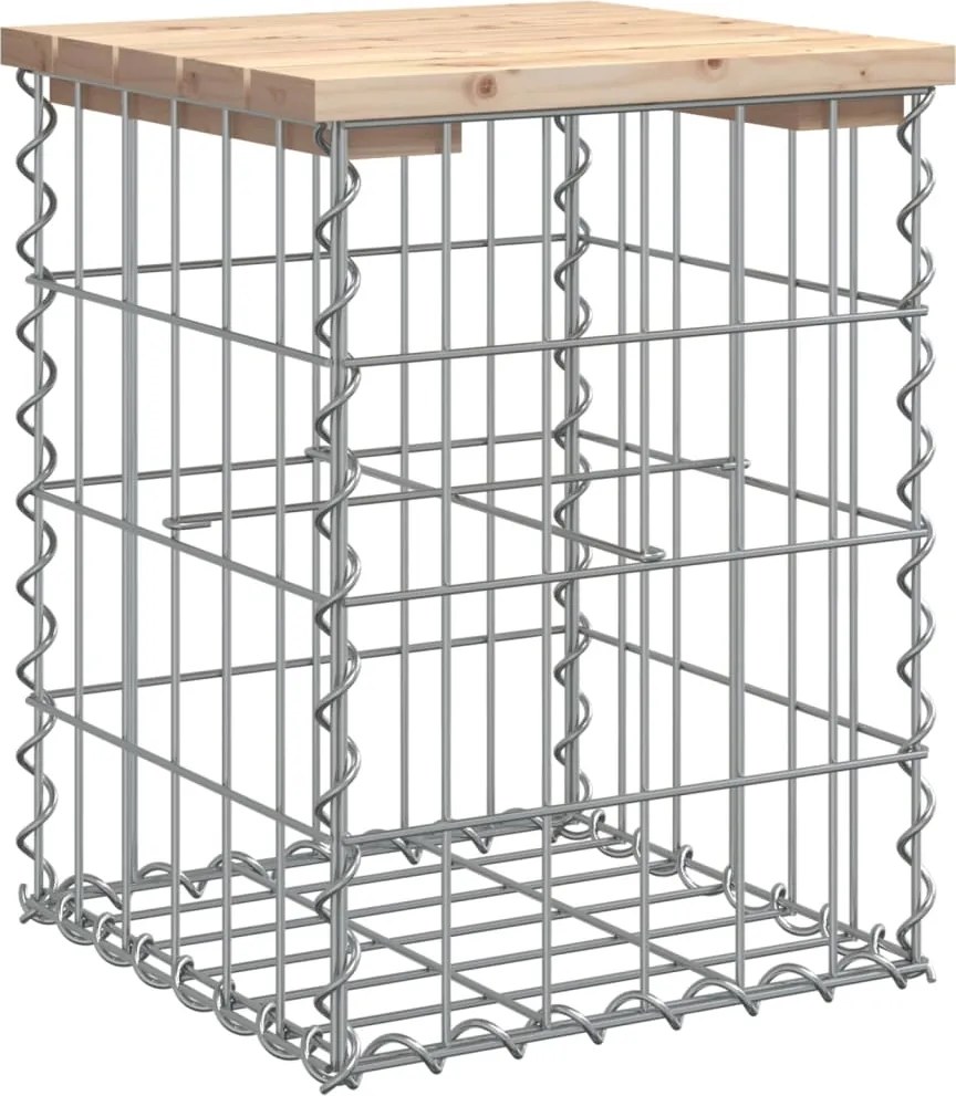 vidaXL Bancă de grădină, design gabion, 33x31x42 cm, lemn masiv de pin