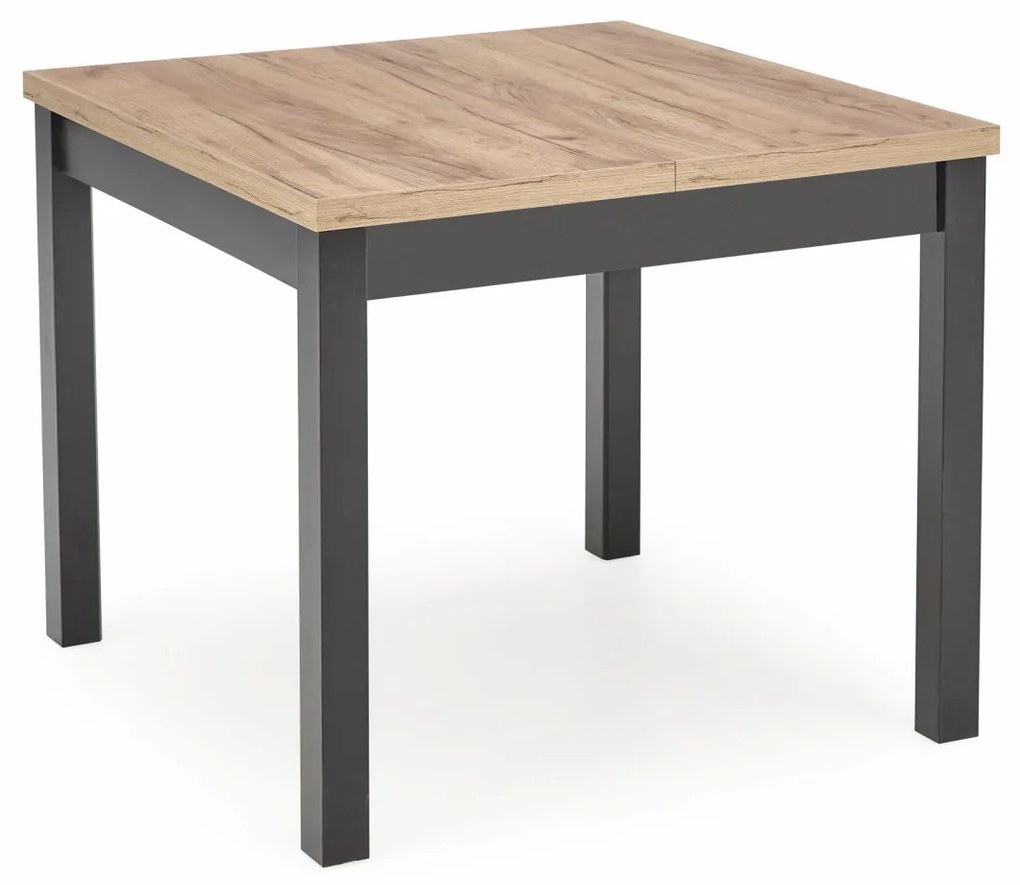 Masa patrata Tiago extensibila L90-125 cm stejar craft/negru