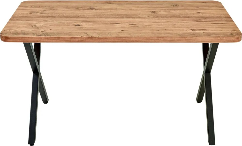 Masa bucatarie texturata, nuc-negru,120x70x75 cm,60124