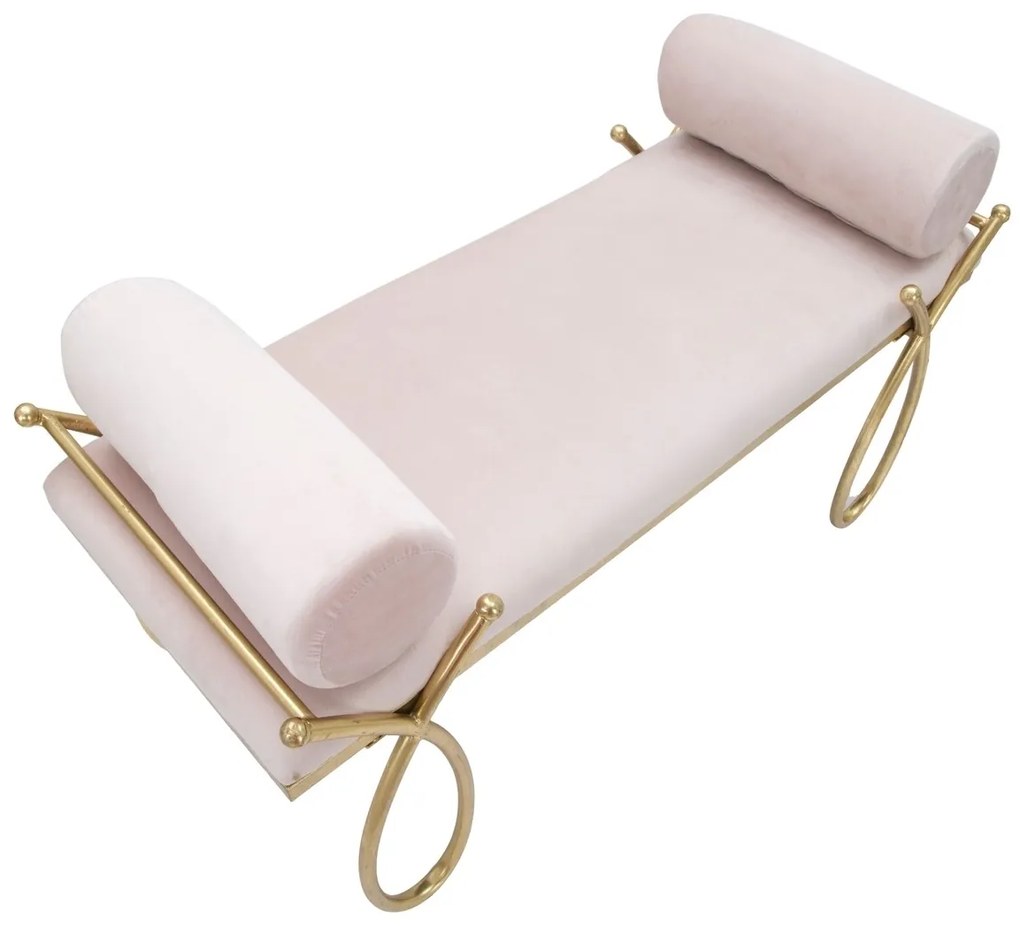 Bancheta Ribbon Pink, Mauro Ferretti, 112.5 x 49 x 53 cm, fier/poliester
