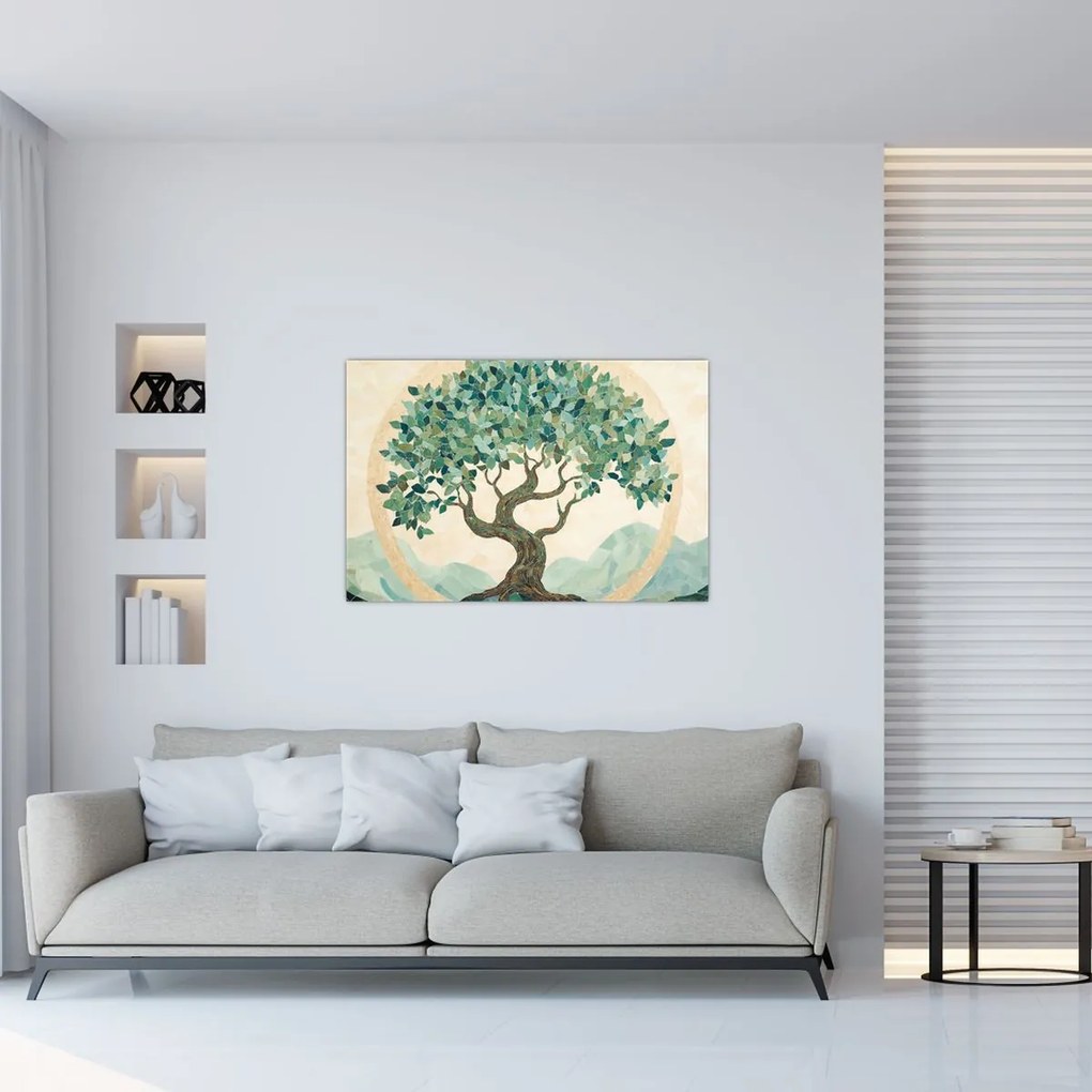 Tablou – Mozaic elegant cu arbore (90x60 cm)