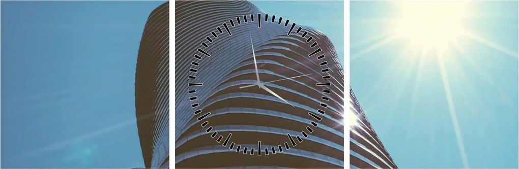 Tablou - Arhitectura (cu ceas) (90x30 cm)