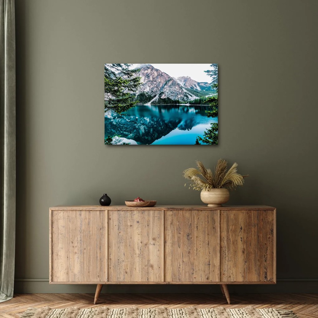 Tablou - Lac în Alpi (70x50 cm)