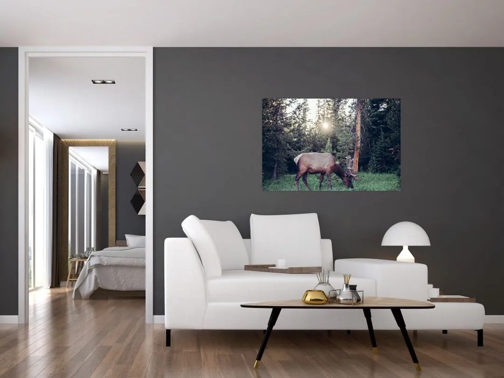 Tablou - Elan în poiană (90x60 cm)