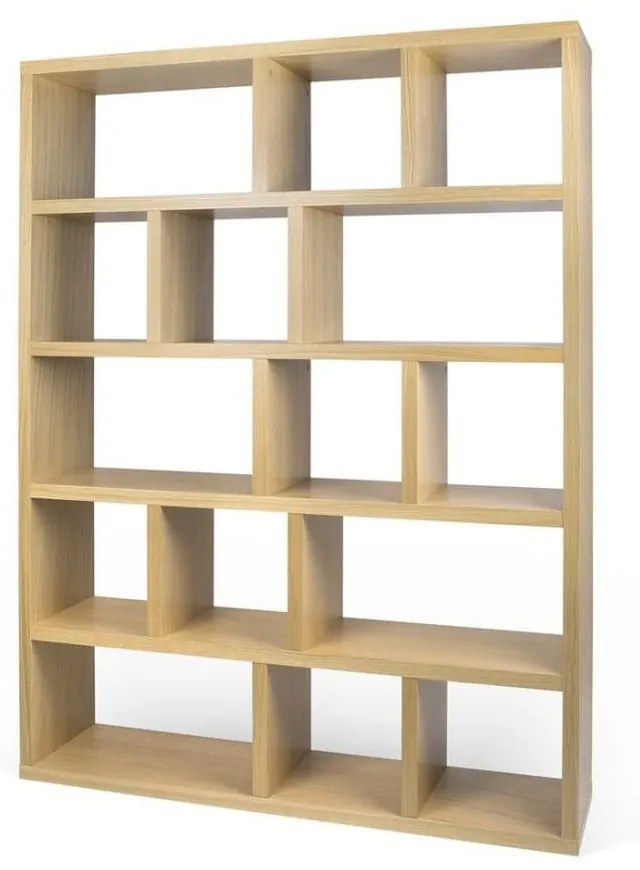 Bibliotecă în culoare naturală cu aspect de lemn de stejar 150x198 cm Berlin – TemaHome