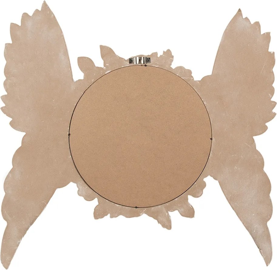 Oglinda de perete, bej, cu aripi decorative, 62x5x60 cm, Wings