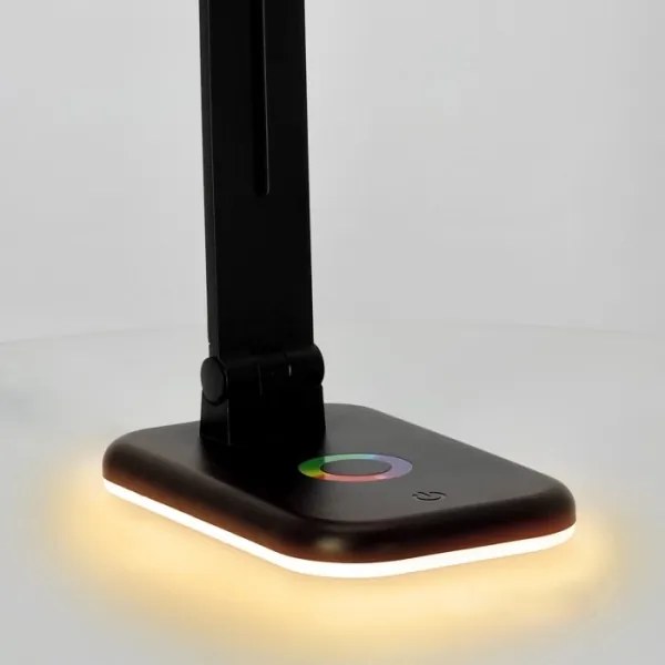 Lampă LED RGBW dimabilă de masă NOBLITE LED/7W/5V 3000/4000/6500K negru