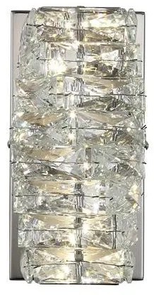 Aplica de perete metal cromat si sticla LED Modena