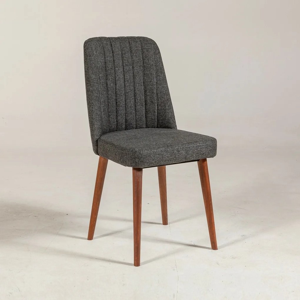 Scaun de sufragerie Vina Anthracite and Walnut