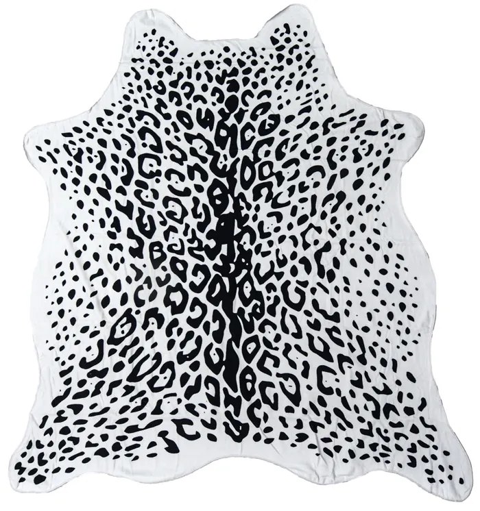 Prosop de baie LEOPARD, alb-negru
