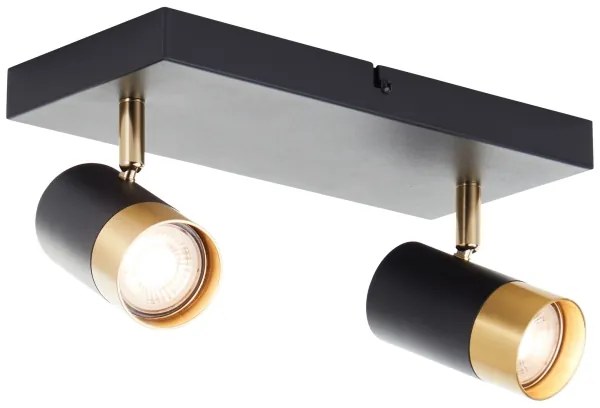 Brilliant - Spot LED VIGOLO 2xGU10/5W/230V negru/auriu