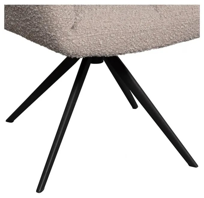 Scaun de sufragerie bej tapițat Vinny – WOOOD