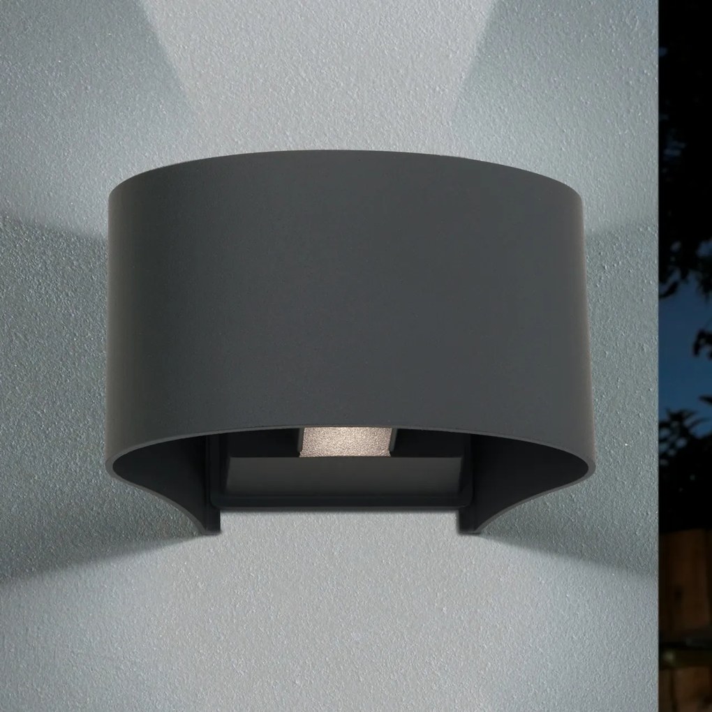 Aplica LED de exterior design modern ambiental IP54 GRETA antracit