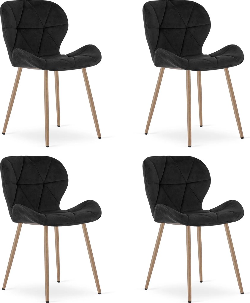 Scaun de masa MANGO VELVET, neagra