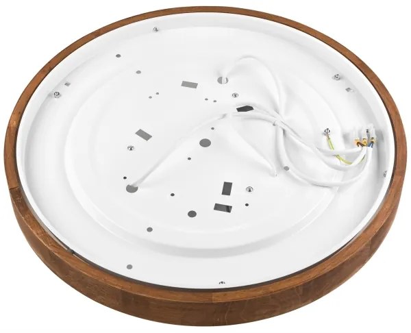 Brilagi - Plafonieră LED CARVALHO SLIM 3xE27/15W/230V, finisaj stejar-cireș, diametru 47 cm