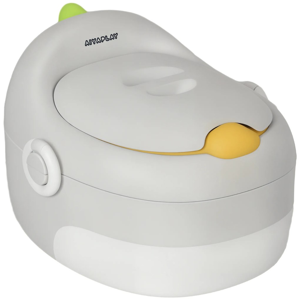 AIYAPLAY 3-în-1 Oliță pentru copii, scaun detașabil, tapițerie din piele ecologică, până la 50 kg, 6 luni până la 6 ani, Gri | Aosom Romania