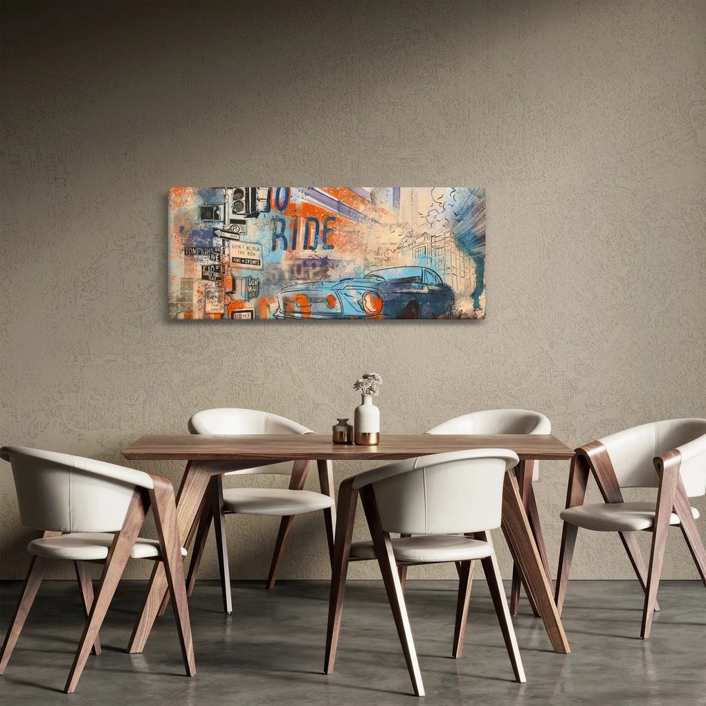 Tablou - Născut să călătorească (120x50 cm)