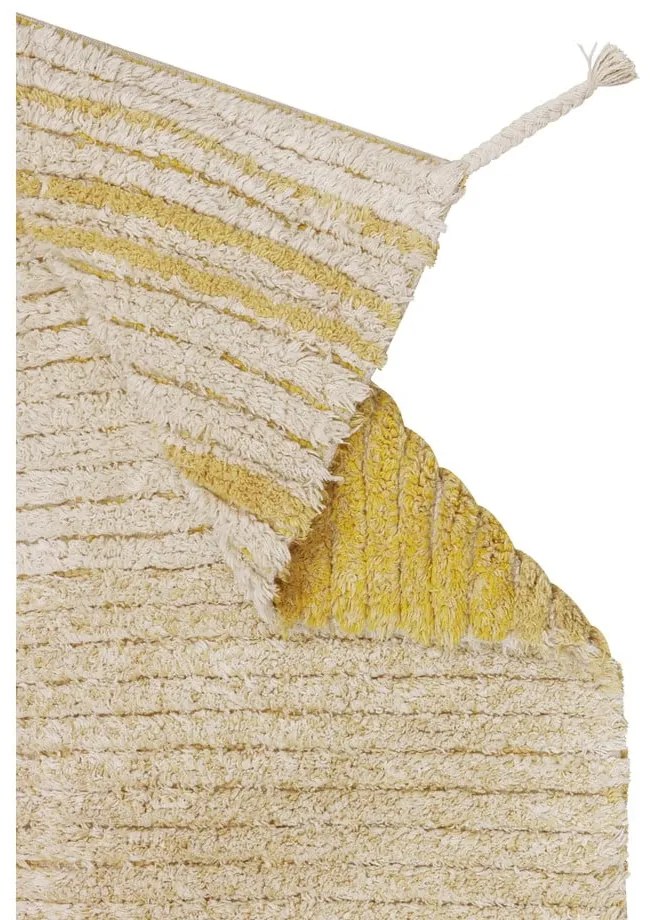 Covor galben ocru din bumbac 80x140 cm Twin Amber – Lorena Canals