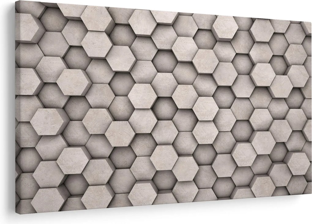 Tablou - Hexagoane design beton (90x60 cm)