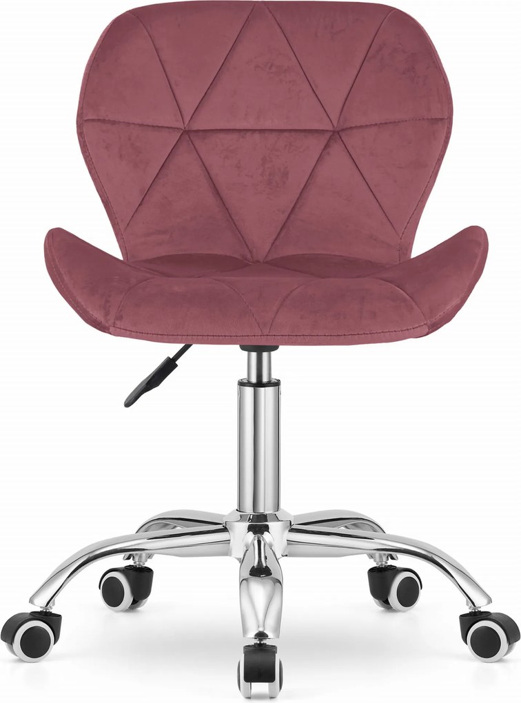OFERTA Scaun de birou roz inchis AVOLA VELVET II. calitate