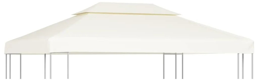 vidaXL Copertină rezervă acoperiș pavilion, alb crem, 3x4 m, 310 g/m²
