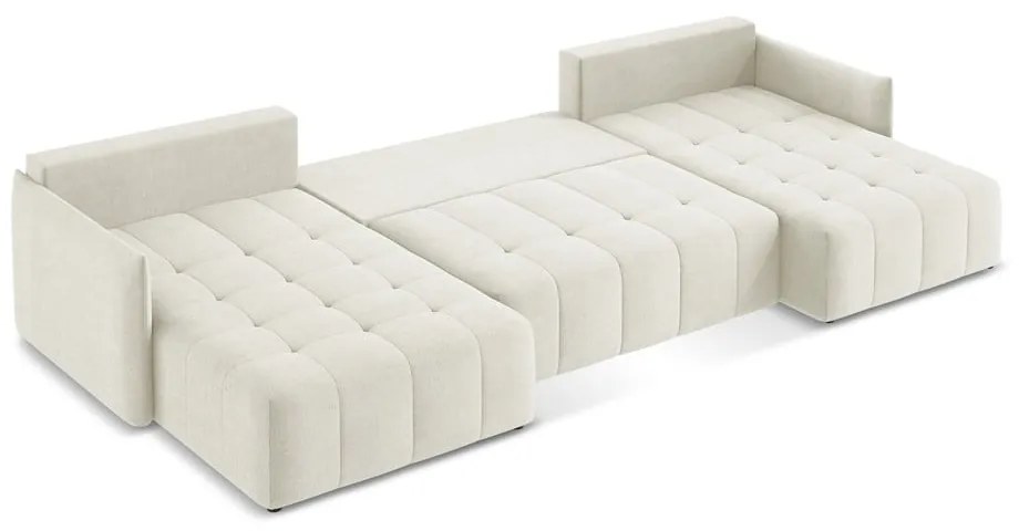 Colțar bej extensibil/cu spațiu de depozitare (în formă de "U") Moku – Makamii