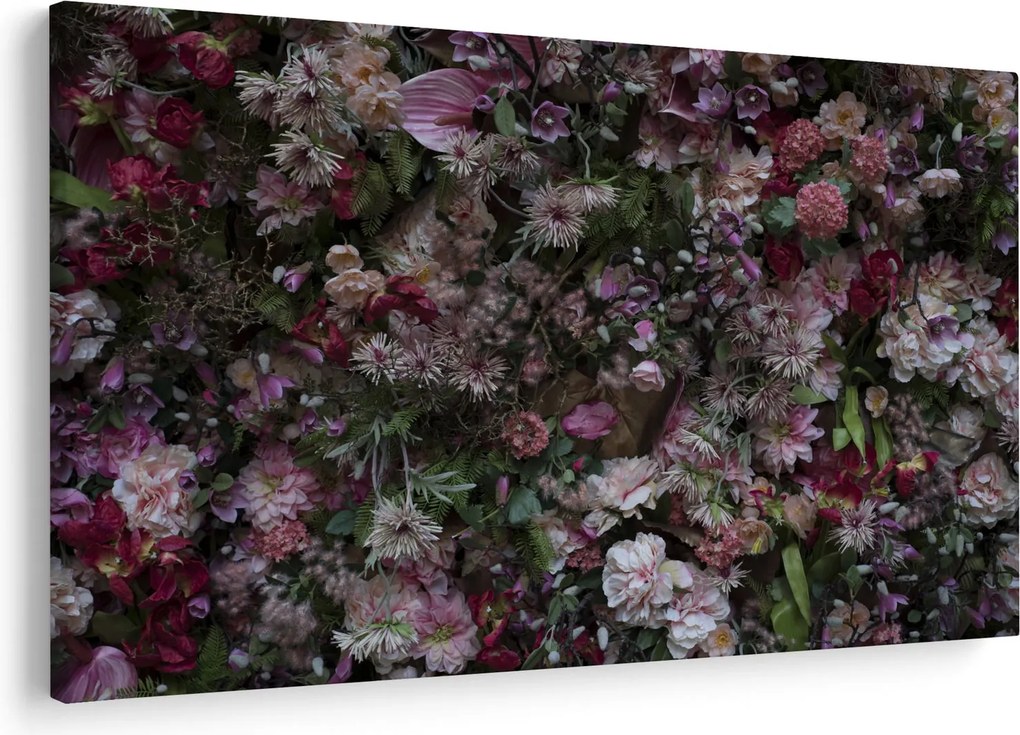 Tablou - Perete de flori (90x60 cm)
