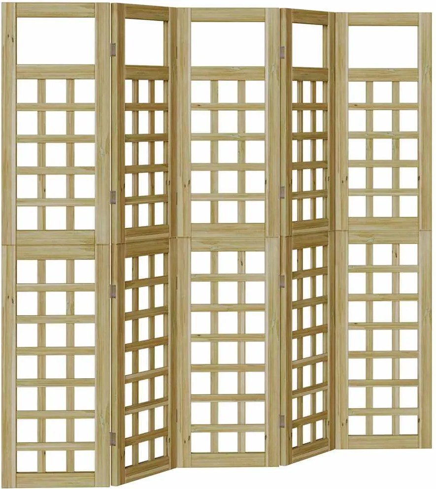 vidaXL Ecran de intimitate Maro miere 200 x 180 cm Lemn de pin masiv