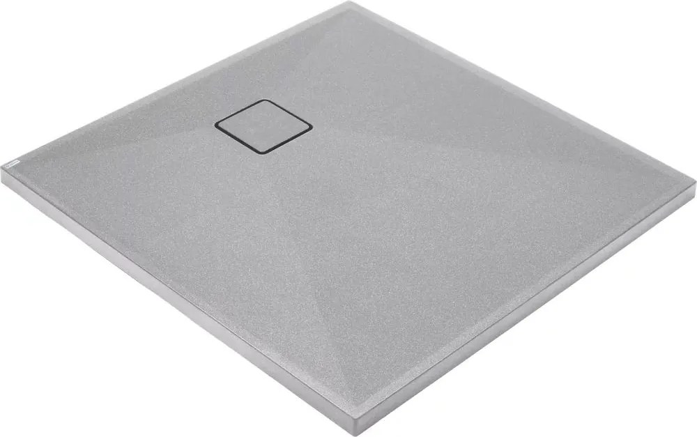 Cadita de dus patrata Deante Correo din granit gri 80x80 cm