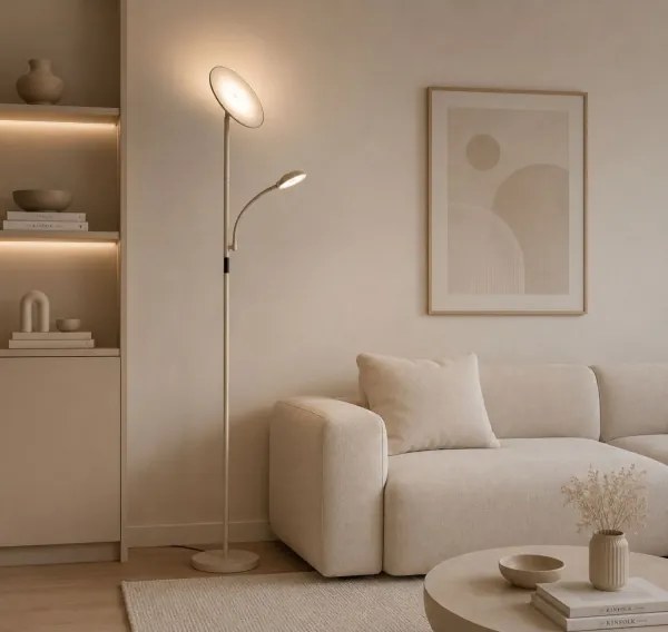Rabalux 74083 - Lampă de podea LED dimmabilă HALINA 23W/230V 3000/4200/6500 bej
