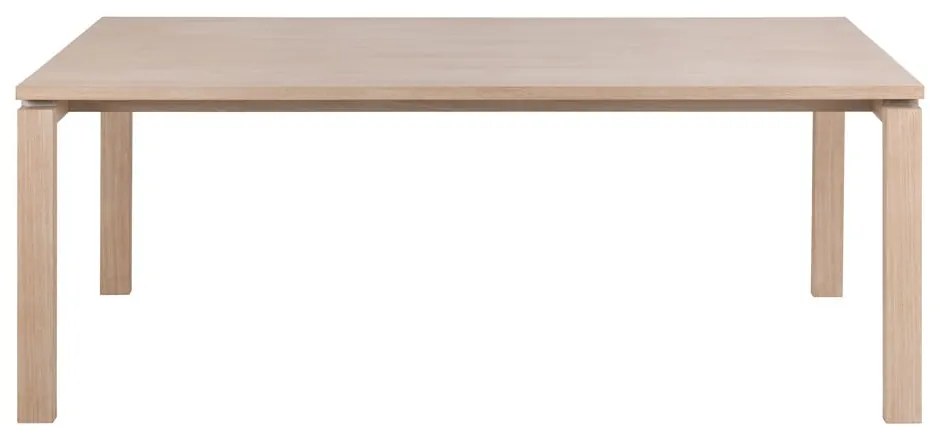 Masă de dining extensibilă cu blat cu aspect de lemn de stejar 100x200 cm Linley – Actona