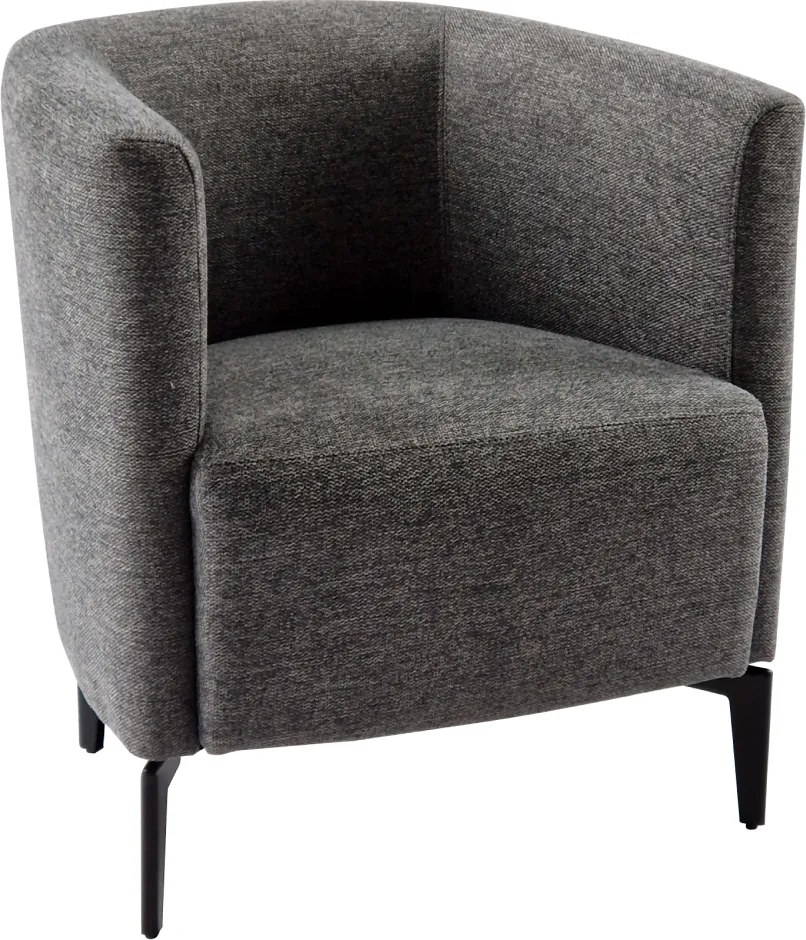 Fotoliu de design, gri / negru, KAPY