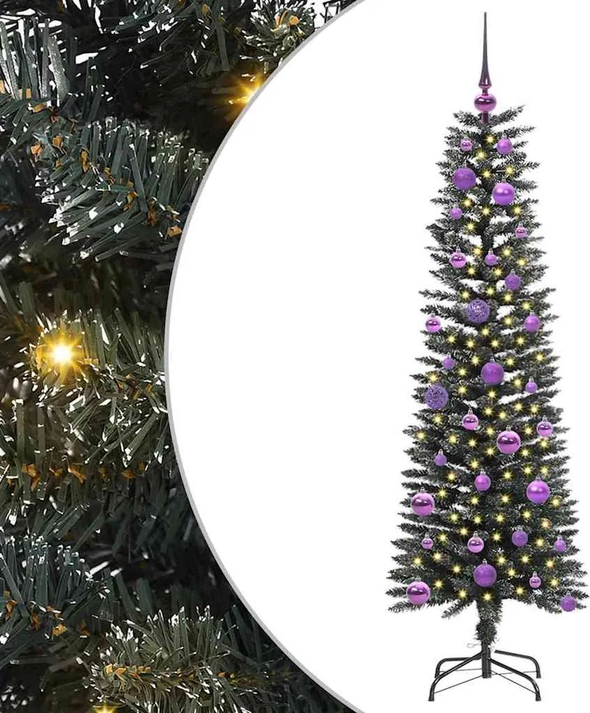 vidaXL Brad de Crăciun artificial Verde 150 cm PVC și Plastic și Oțel