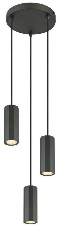 Lustra suspendata stil minimalist JAMES 3L gri